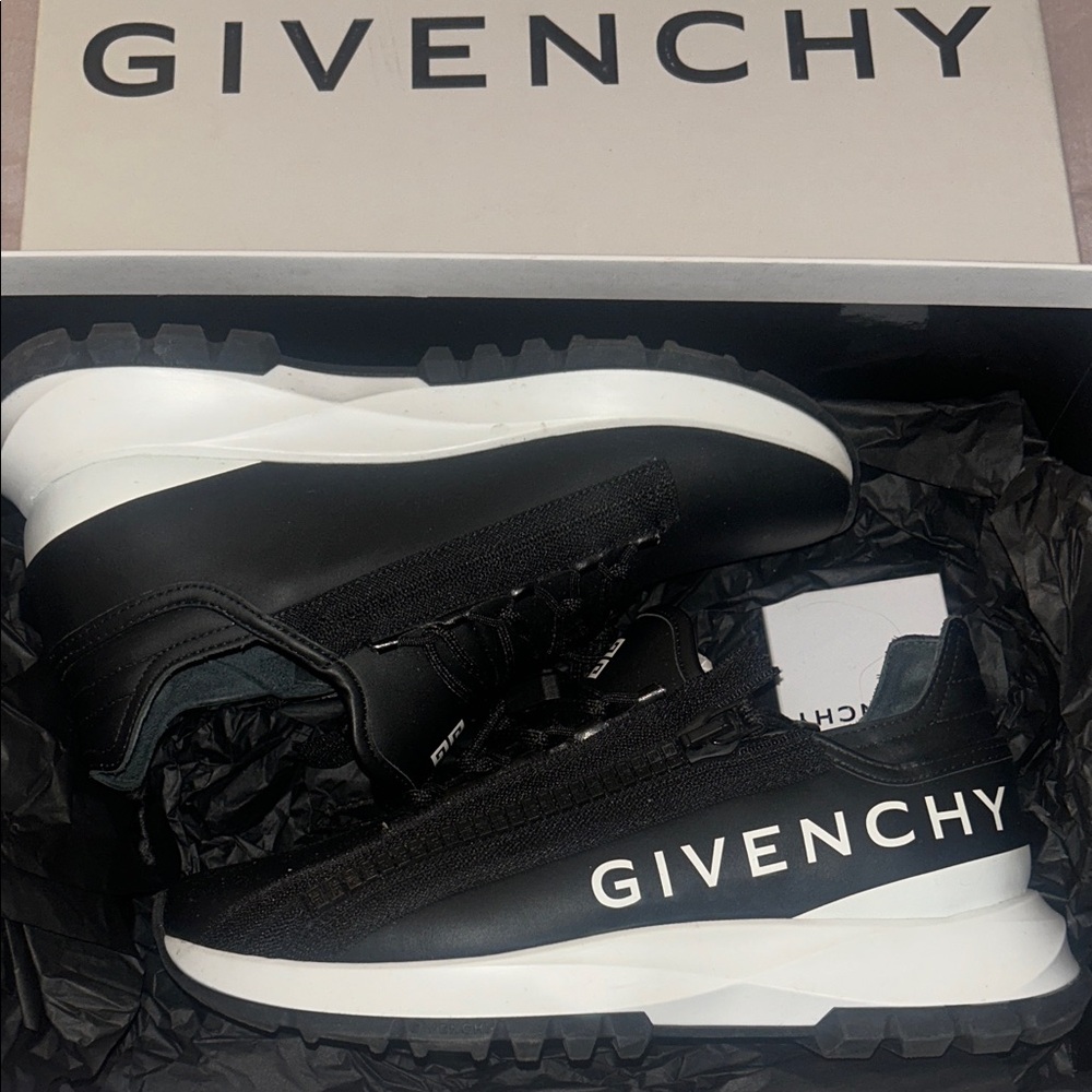 Givenchy Black and White Logo Sneakers